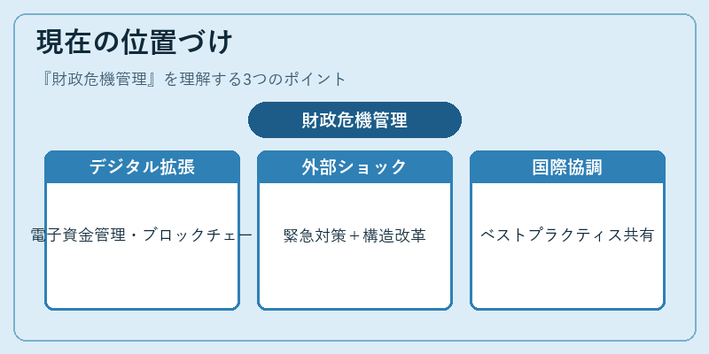 現在の位置づけ（財政危機管理）の図解