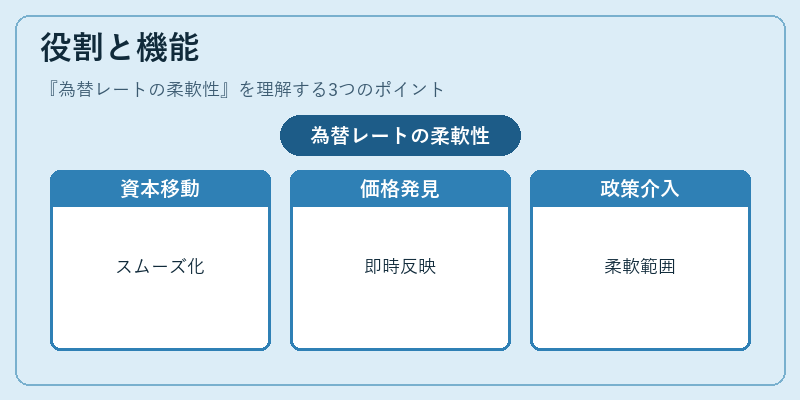 役割と機能（為替レートの柔軟性）の図解