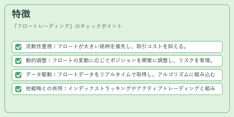 特徴（フロートレーディング）の図解