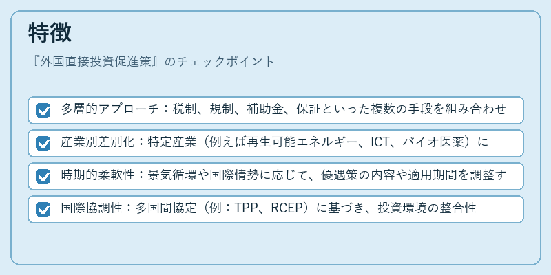 特徴(外国直接投資促進策)の図解