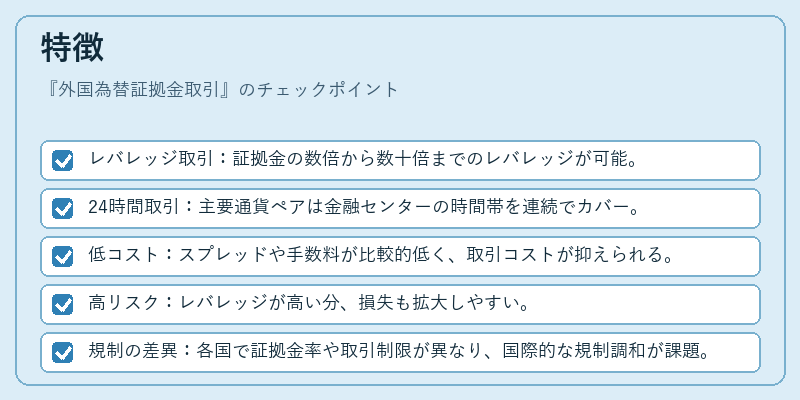 特徴（外国為替証拠金取引）の図解