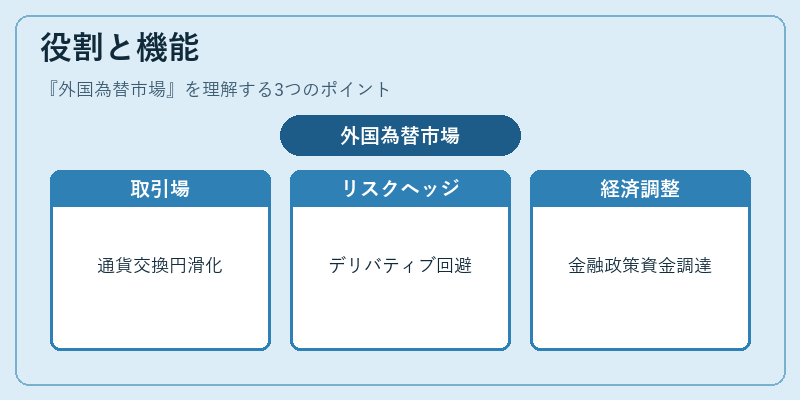 役割と機能（外国為替市場）の図解