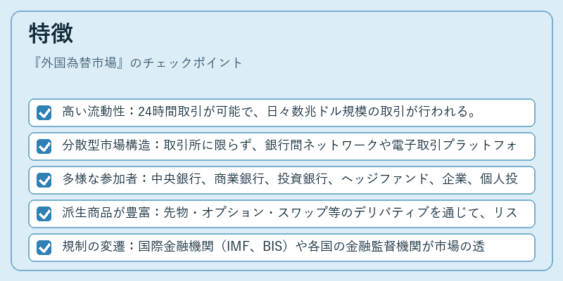 特徴（外国為替市場）の図解