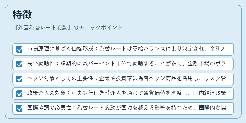 特徴（外国為替レート変動）の図解