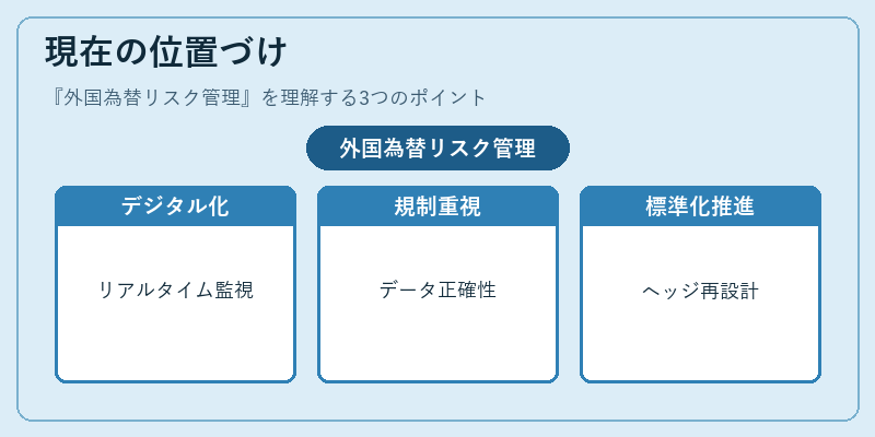 現在の位置づけ（外国為替リスク管理）の図解