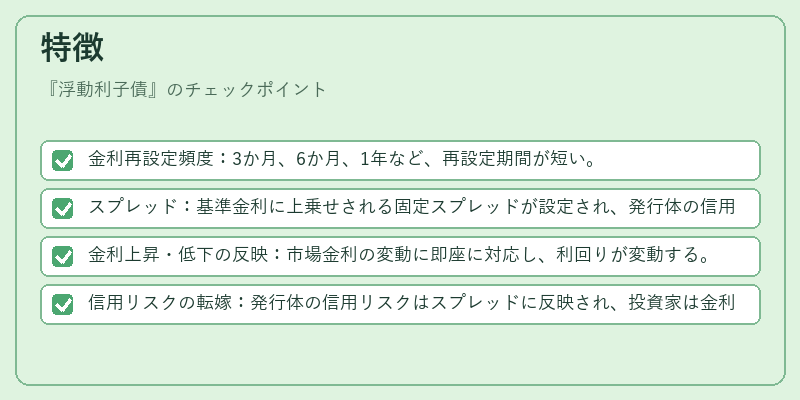 特徴(浮動利子債)の図解