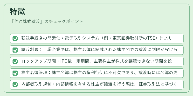 特徴（普通株式譲渡）の図解