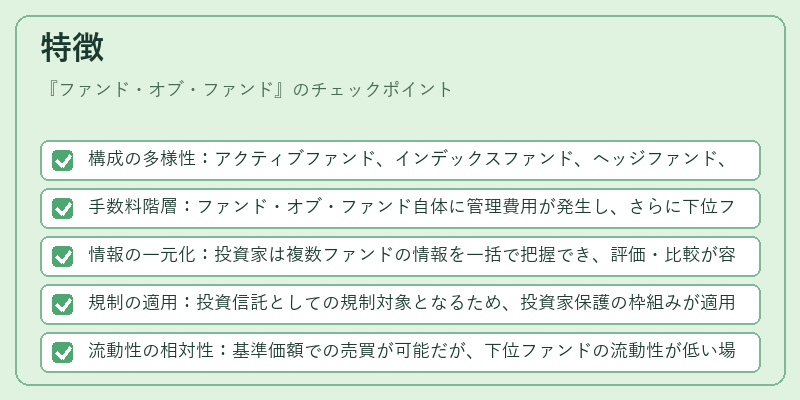 特徴（ファンド・オブ・ファンド）の図解