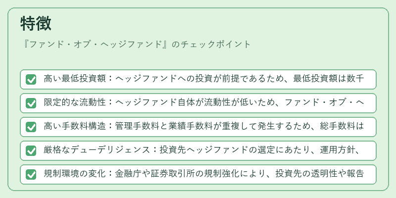 特徴(ファンド・オブ・ヘッジファンド)の図解