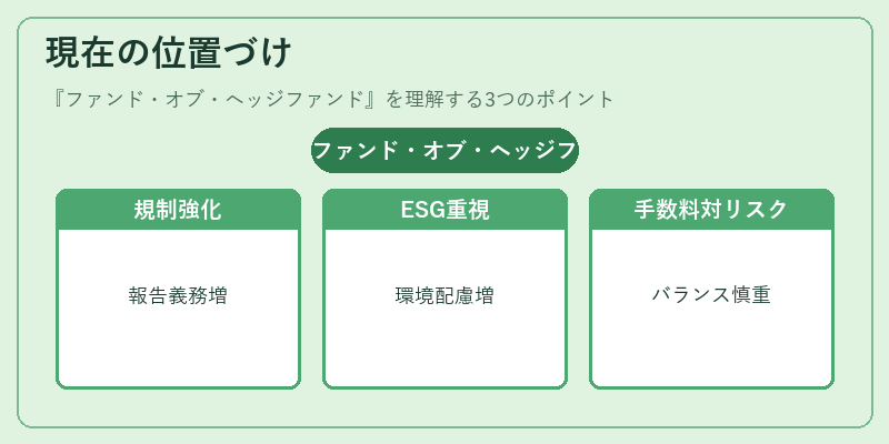 現在の位置づけ(ファンド・オブ・ヘッジファンド)の図解