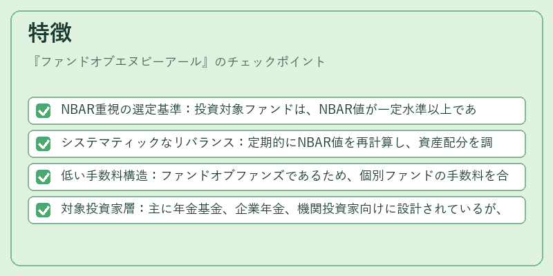 特徴(ファンドオブエヌビーアール)の図解