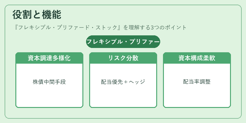 役割と機能(フレキシブル・プリファード・ストック)の図解