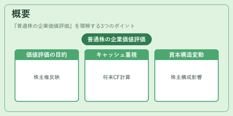 概要(普通株の企業価値評価)の図解