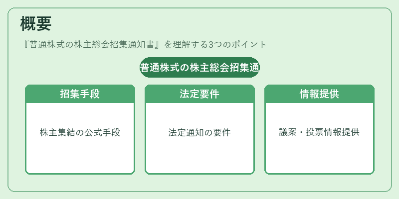 概要(普通株式の株主総会招集通知書)の図解
