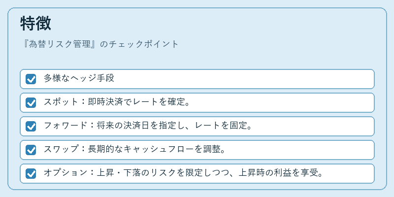 特徴(為替リスク管理)の図解