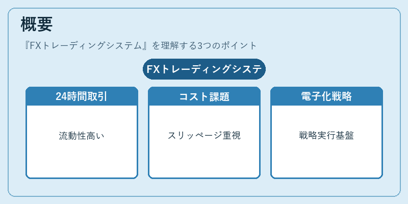 概要（FXトレーディングシステム）の図解
