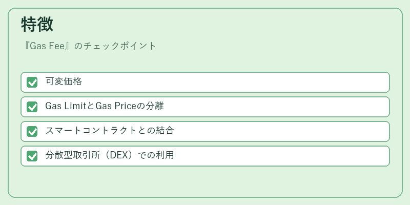 特徴(Gas Fee)の図解