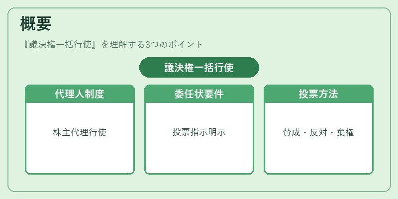 概要（議決権一括行使）の図解