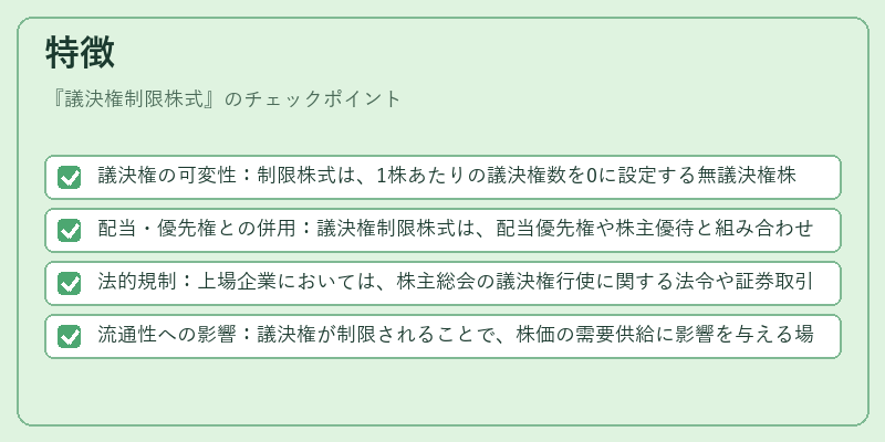 特徴（議決権制限株式）の図解