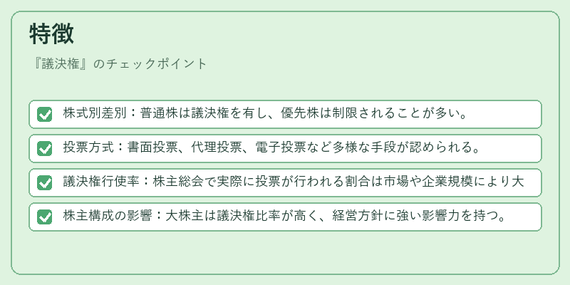 特徴（議決権）の図解