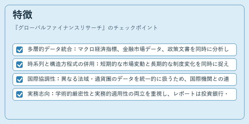 特徴(グローバルファイナンスリサーチ)の図解