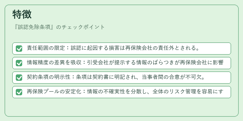 特徴(誤認免除条項)の図解