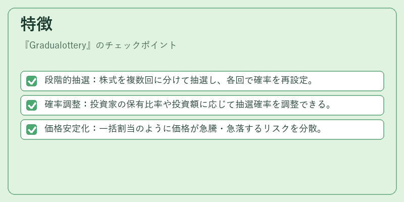特徴(Gradualottery)の図解