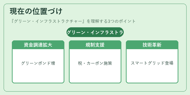 現在の位置づけ（グリーン・インフラストラクチャー）の図解