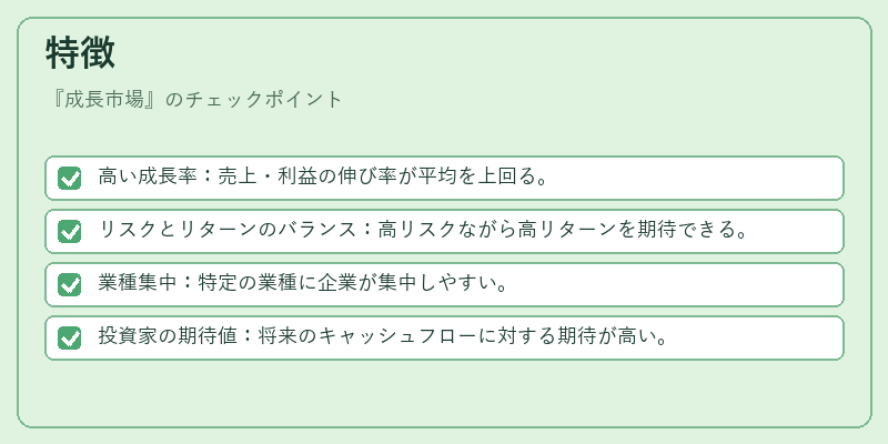 特徴(成長市場)の図解