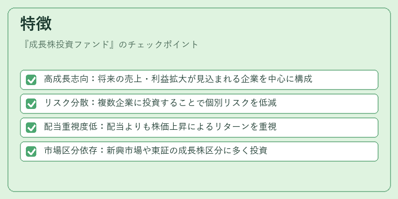 特徴（成長株投資ファンド）の図解