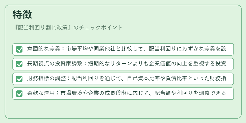 特徴（配当利回り割れ政策）の図解