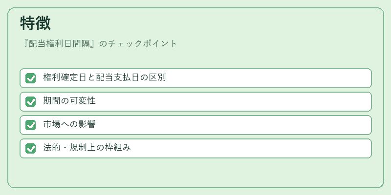 特徴（配当権利日間隔）の図解