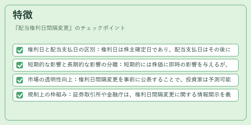 特徴（配当権利日間隔変更）の図解