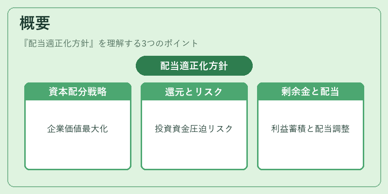 概要（配当適正化方針）の図解