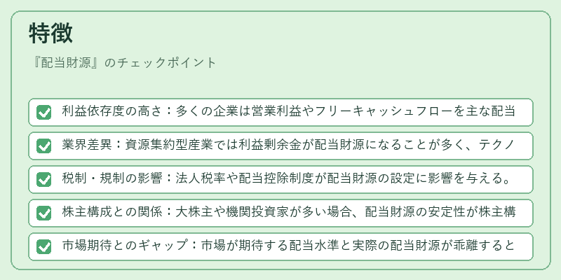 特徴(配当財源)の図解