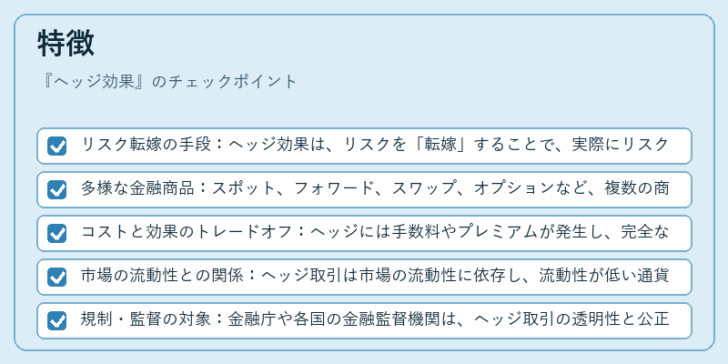 特徴(ヘッジ効果)の図解
