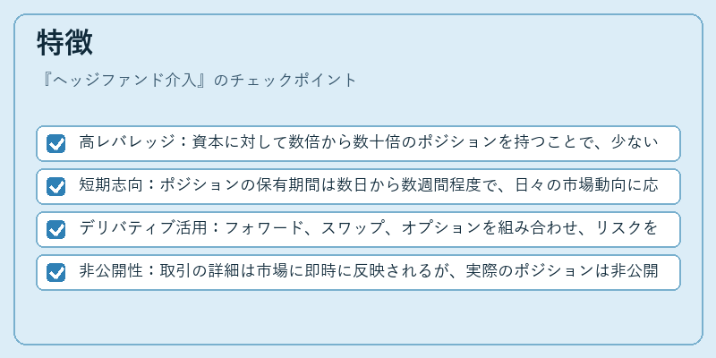 特徴(ヘッジファンド介入)の図解