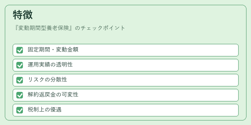 特徴(変動期間型養老保険)の図解
