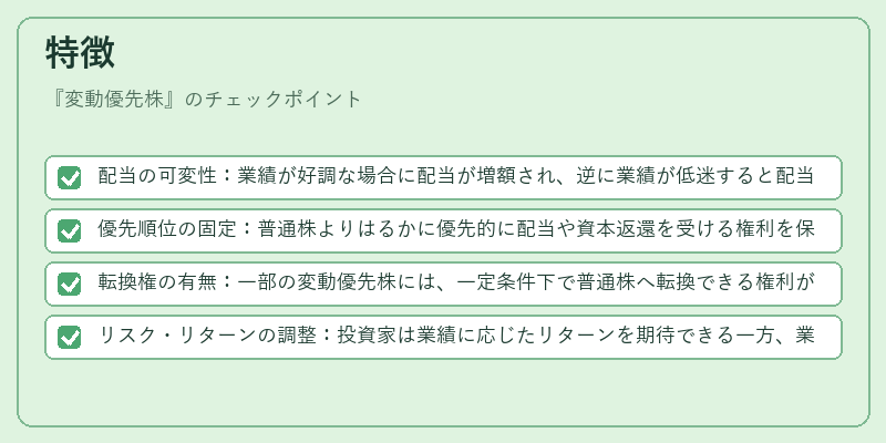 特徴（変動優先株）の図解