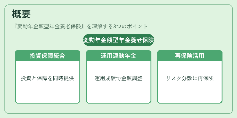 概要(変動年金額型年金養老保険)の図解
