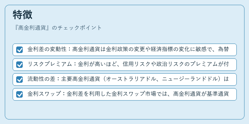 特徴（高金利通貨）の図解