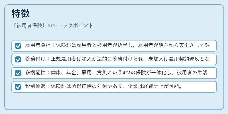 特徴(被用者保険)の図解
