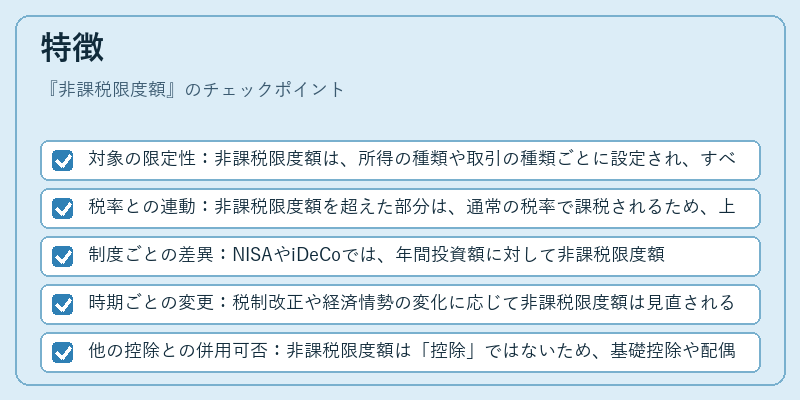 特徴(非課税限度額)の図解