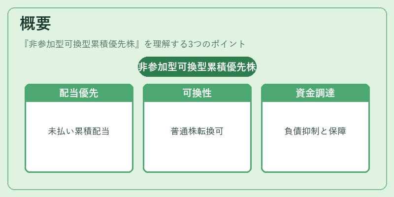 概要(非参加型可換型累積優先株)の図解