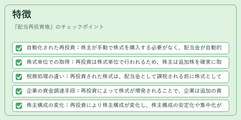 特徴（配当再投資権）の図解