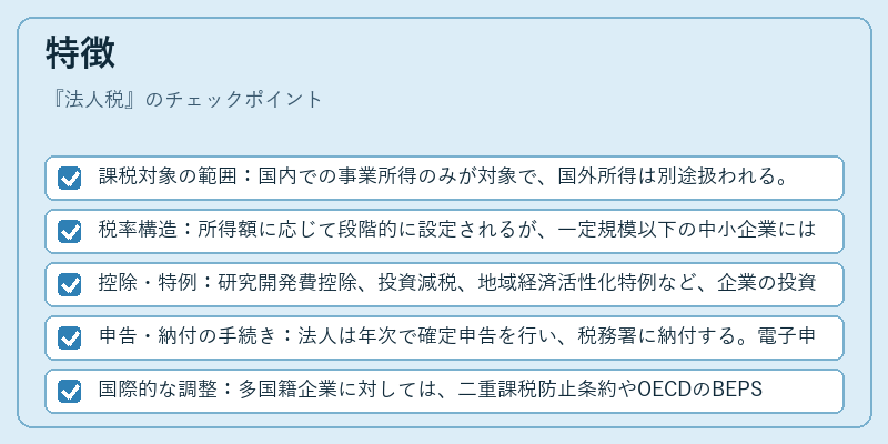 特徴（法人税）の図解