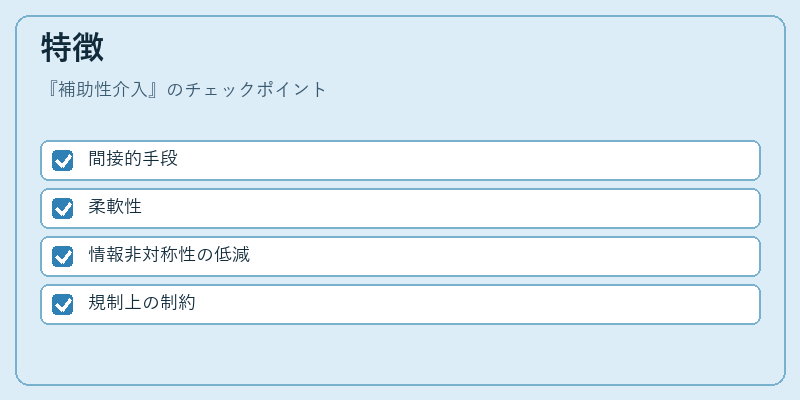 特徴(補助性介入)の図解
