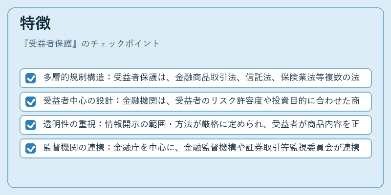 特徴（受益者保護）の図解