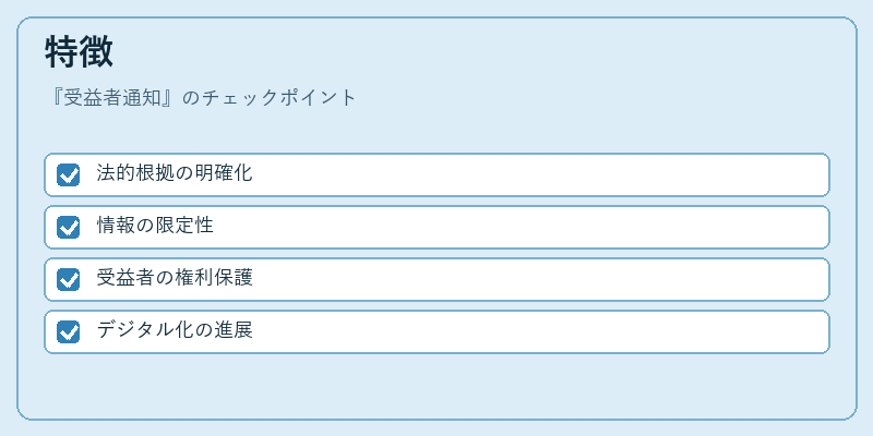特徴（受益者通知）の図解