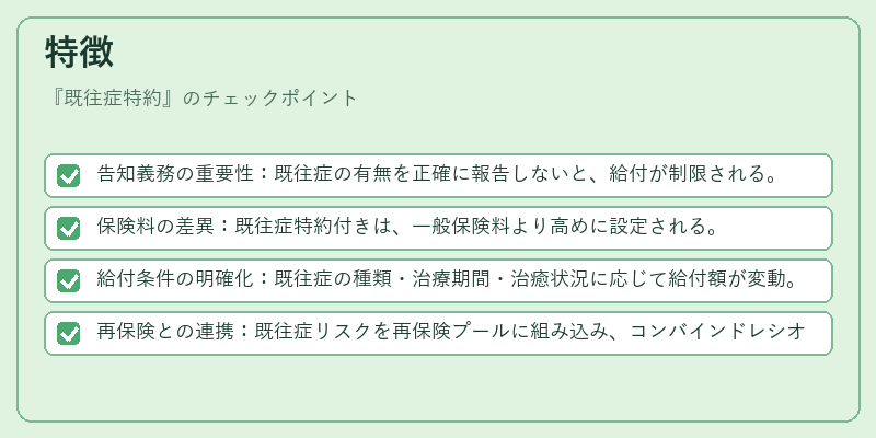 特徴(既往症特約)の図解